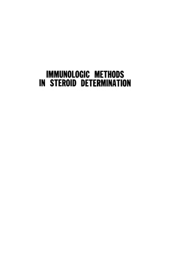 Immunologic Methods in Steroid Determination