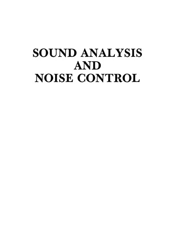 Sound Analysis and Noise Control