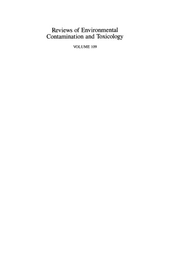 Reviews of Environmental Contamination and Toxicology: Continuation of Residue Reviews