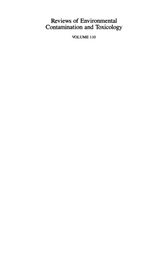 Reviews of Environmental Contamination and Toxicology: Continuation of Residue Reviews