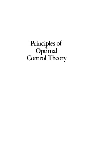 Principles of Optimal Control Theory