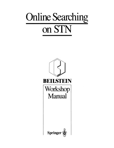 Online Searching on STN: Beilstein Workshop Manual