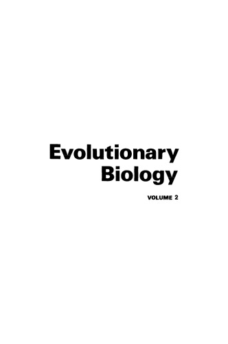Evolutionary Biology: Volume 2