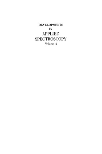Developments in Applied Spectroscopy: Proceedings of the Fifteenth Annual Mid-America Spectroscopy Symposium Held in Chicago, Illinois June 2–5, 1964