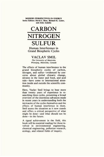 Carbon-Nitrogen-Sulfur: Human Interference in Grand Biospheric Cycles