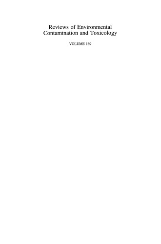 Reviews of Environmental Contamination and Toxicology: Continuation of Residue Reviews