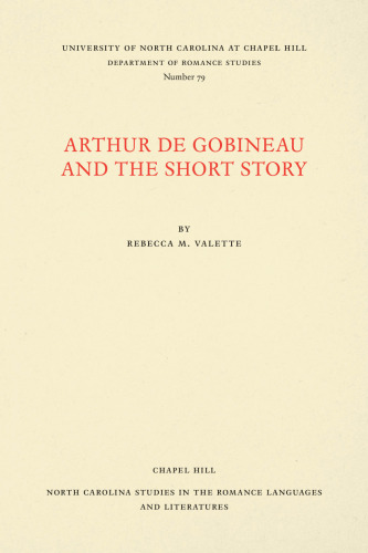 Arthur De Gobineau and the Short Story