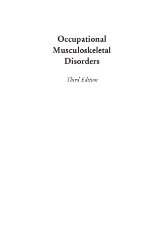 Occupational Musculoskeletal Disorders
