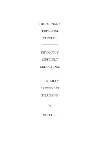 Profoundly perplexing puzzles
