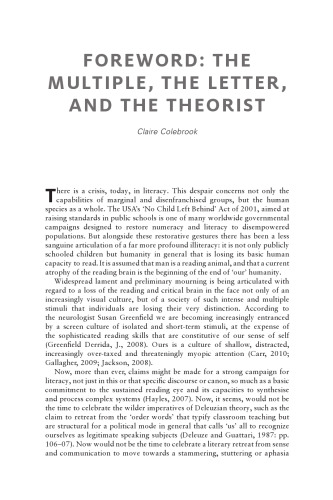 Mapping Multiple Literacies: An Introduction to Deleuzian Literacy Studies