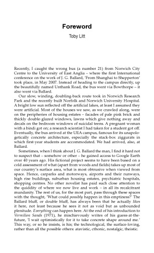 J. G. Ballard: Contemporary Critical Perspectives