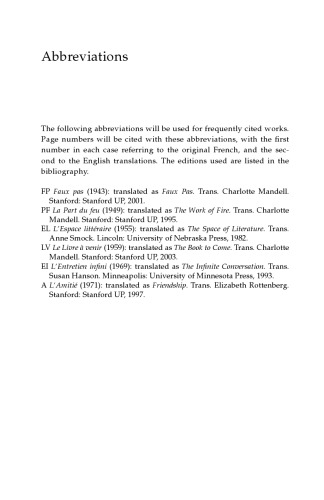 Blanchot and Literary Criticism