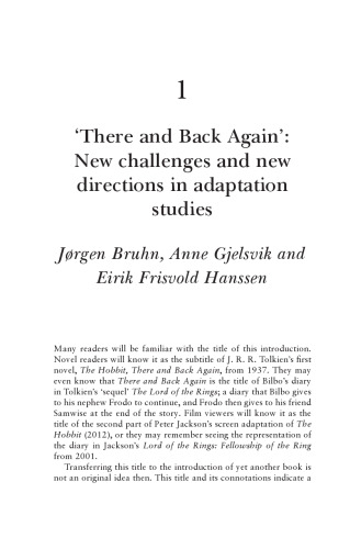 Adaptation Studies: New Challenges, New Directions