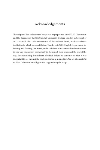 G.K. Chesterton, London and Modernity
