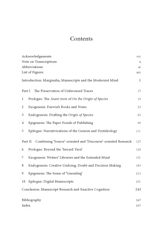 Modern Manuscripts: The Extended Mind and Creative Undoing from Darwin to Beckett and Beyond
