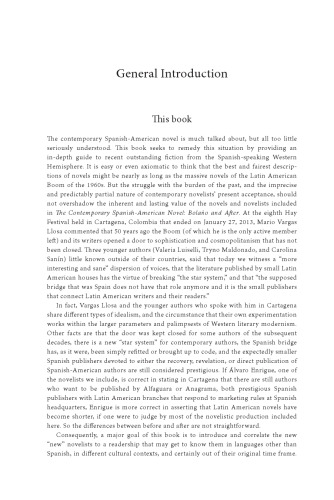 Contemporary Spanish-American Novel: Bolano and After
