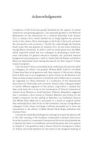 Transnational Tolstoy: Between the West and the World