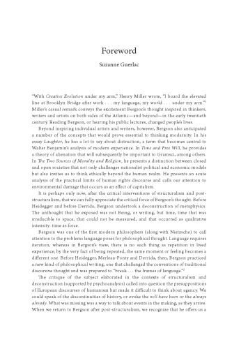 Understanding Bergson, Understanding Modernism