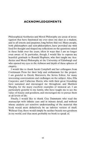 Aesthetics and Morality