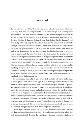 Gadamer’s Poetics: A Critique of Modern Aesthetics