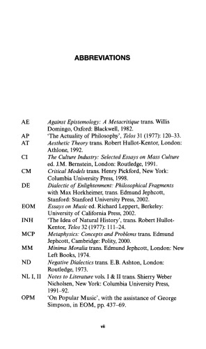 Adorno: A Guide for the Perplexed