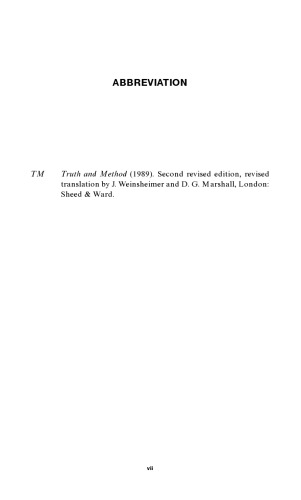 Gadamer: A Guide for the Perplexed
