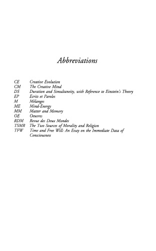 Henri Bergson: Key Writings