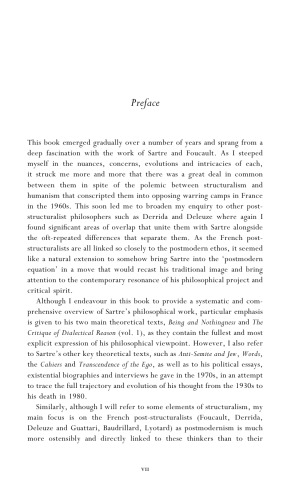 The New Sartre: Explorations in Postmodernism