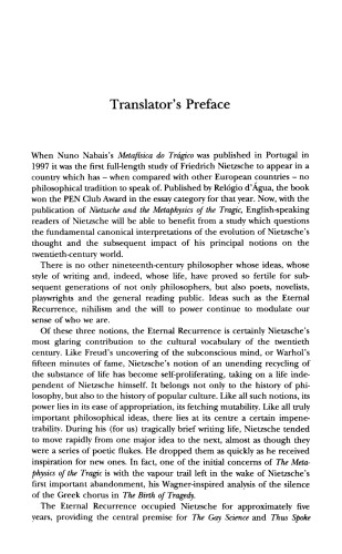 Nietzsche and the Metaphysics of the Tragic