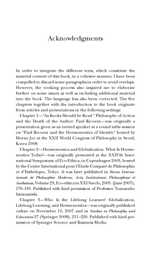 Ricoeur, Hermeneutics, and Globalization