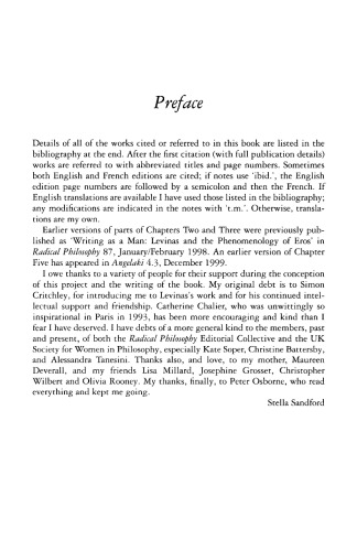 The Metaphysics of Love: Gender and Transcendence in Levinas
