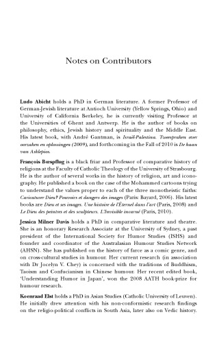 Humour and Religion: Challenges and Ambiguities