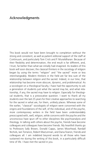 Key Thinkers in the Sociology of Religion