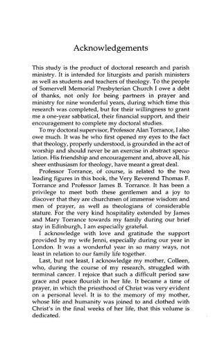 Prayer and the Priesthood of Christ in the Reformed Tradition