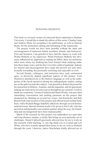 Brotherhood and Inheritance: A Canonical Reading of the Esau and Edom Traditions