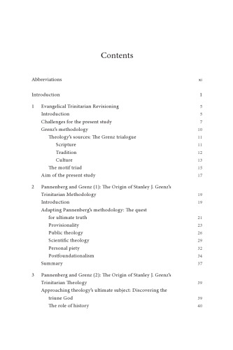 The Trinitarian Theology of Stanley J. Grenz