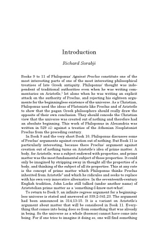 Philoponus: Against Proclus On the Eternity of the World 9-11