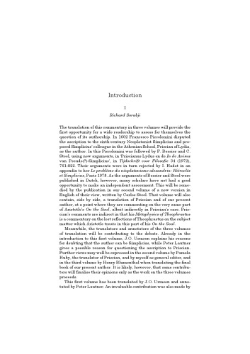 Simplicius: On Aristotle On the Soul 1.1-2.4