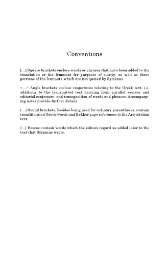 Syrianus: On Aristotle Metaphysics 3-4
