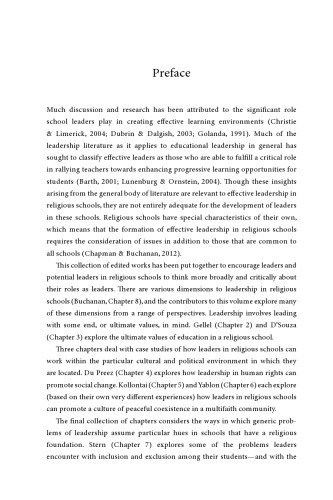Leadership and Religious Schools: International Perspectives and Challenges