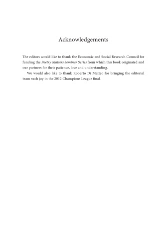 Making Poetry Matter: International Research on Poetry Pedagogy