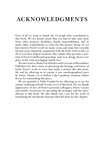 Paulo Freire’s Intellectual Roots: Toward Historicity in Praxis