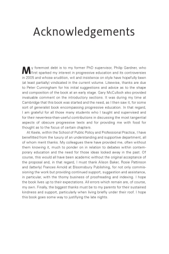 Progressive Education: A critical introduction