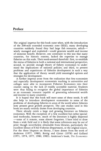 Economics of Fisheries Development