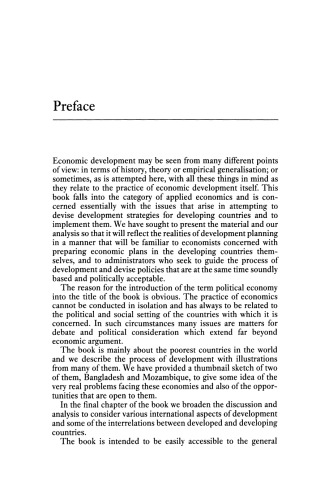 The Political Economy of Development