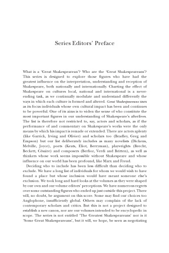 Bradley, Greg, Folger: Great Shakespeareans Volume IX