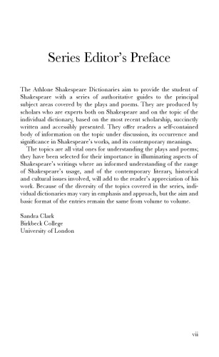 Music in Shakespeare: A Dictionary