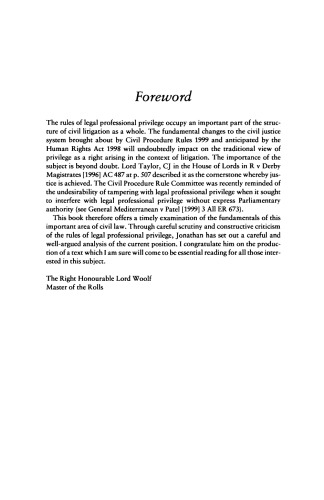 Legal Professional Privilege: Law and Theory