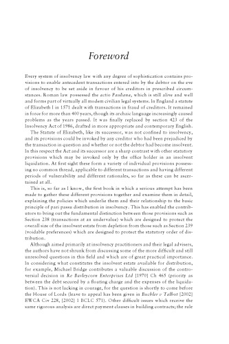 Vulnerable Transactions in Corporate Insolvency