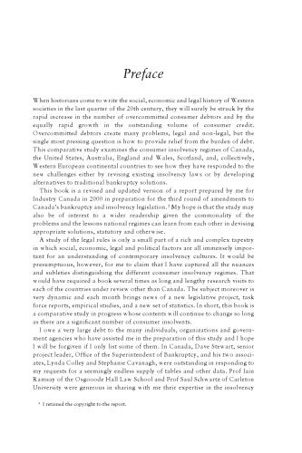 Comparative Consumer Insolvency Regimes—A Canadian Perspective